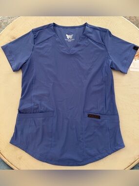 Monarch Uniforms women’s blue scrub top new tags sz medium
